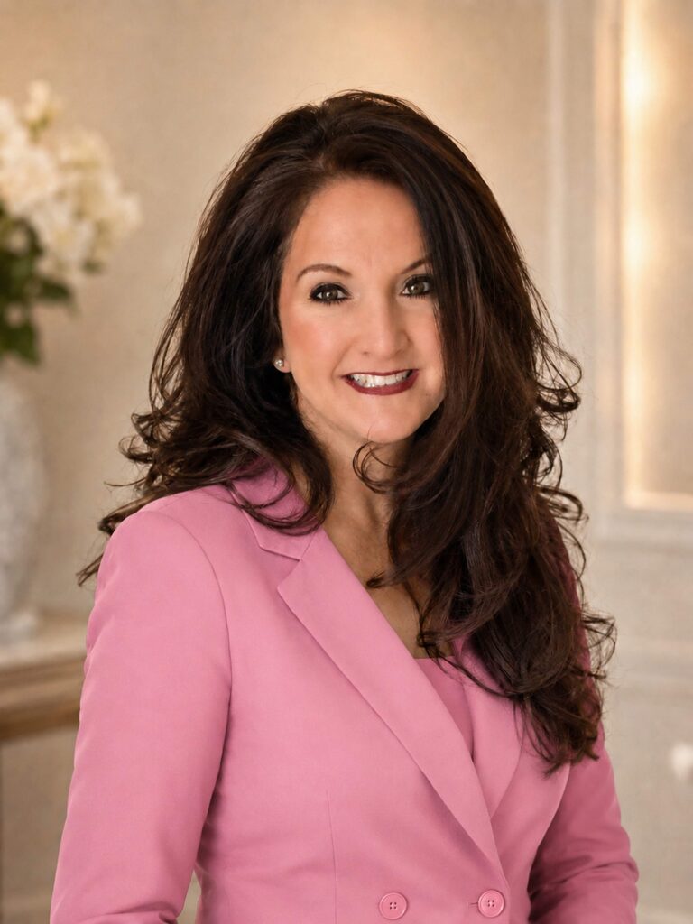 Dublin GA real estate agent Pamela Lee in pink blazer, trusted local realtor for Laurens County properties